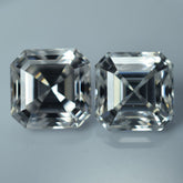 Moissanite Pair Gemstone CERTIFIED 5.5x5.5 MM VVS1 D Color Square Shape 2 Pcs
